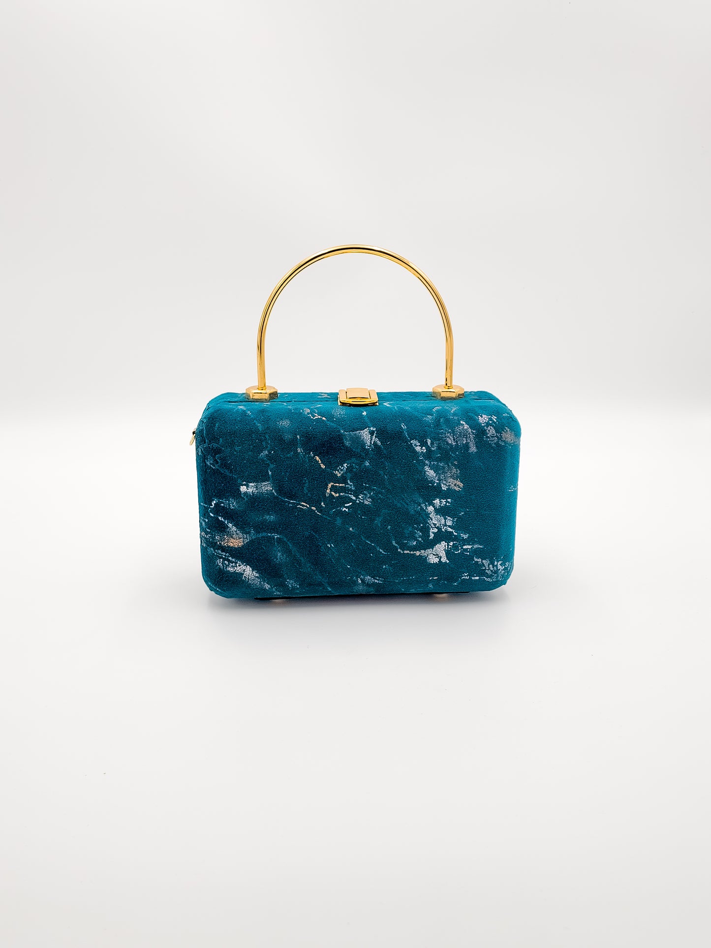 Crystal Teal Blue Box Bag