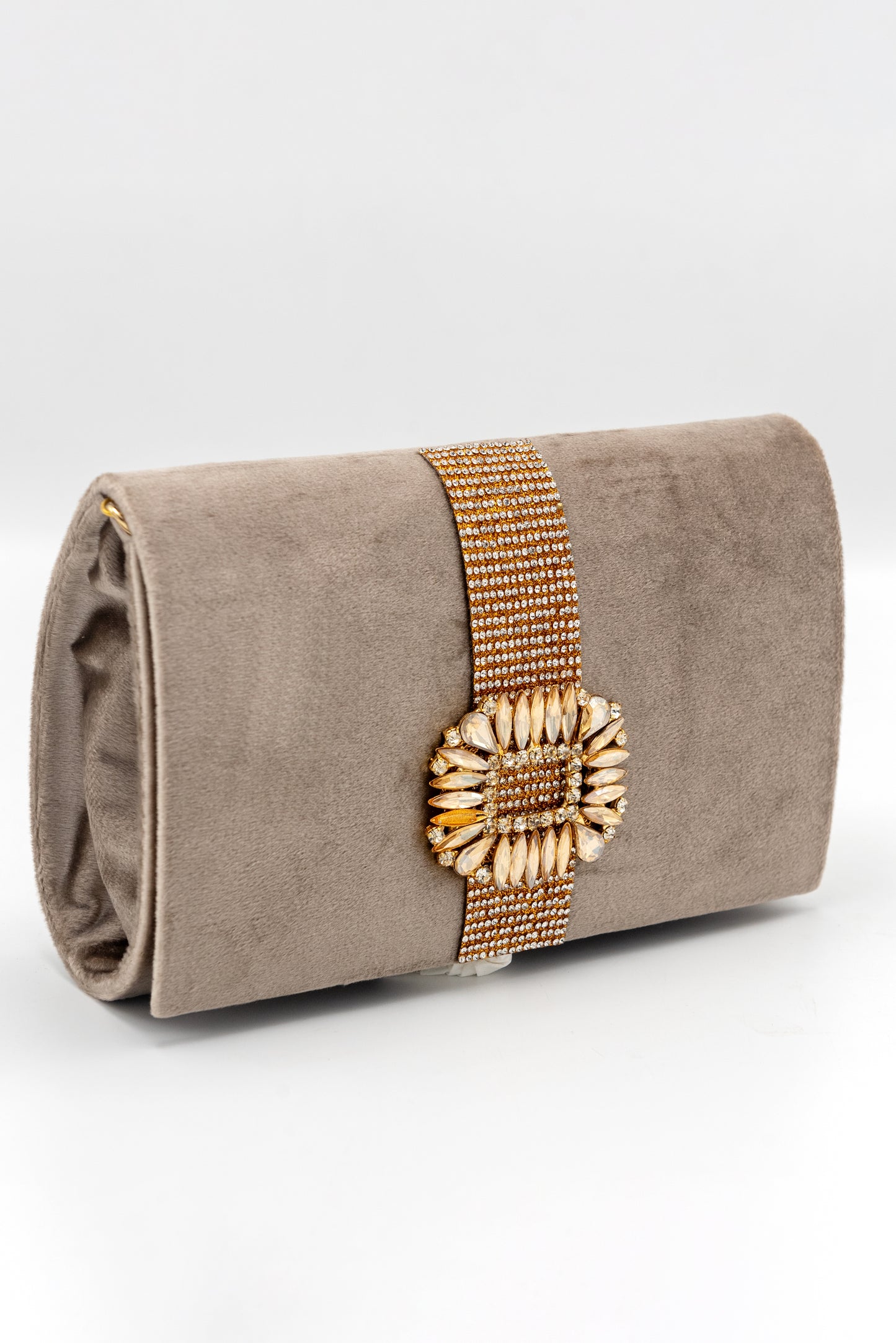 Lustrous Sands Beige Clutch