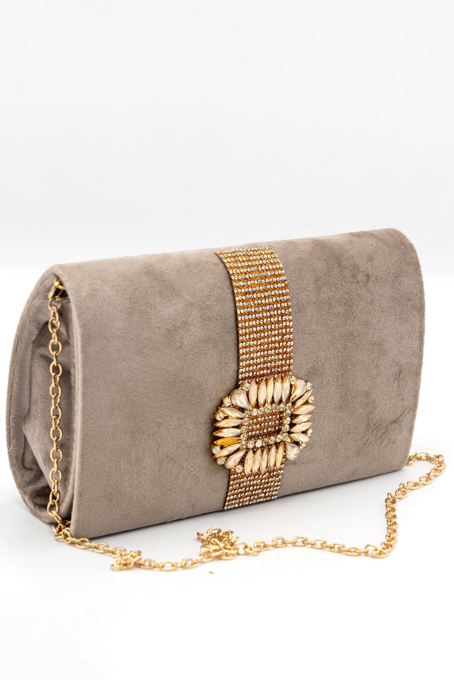 Lustrous Sands Beige Clutch