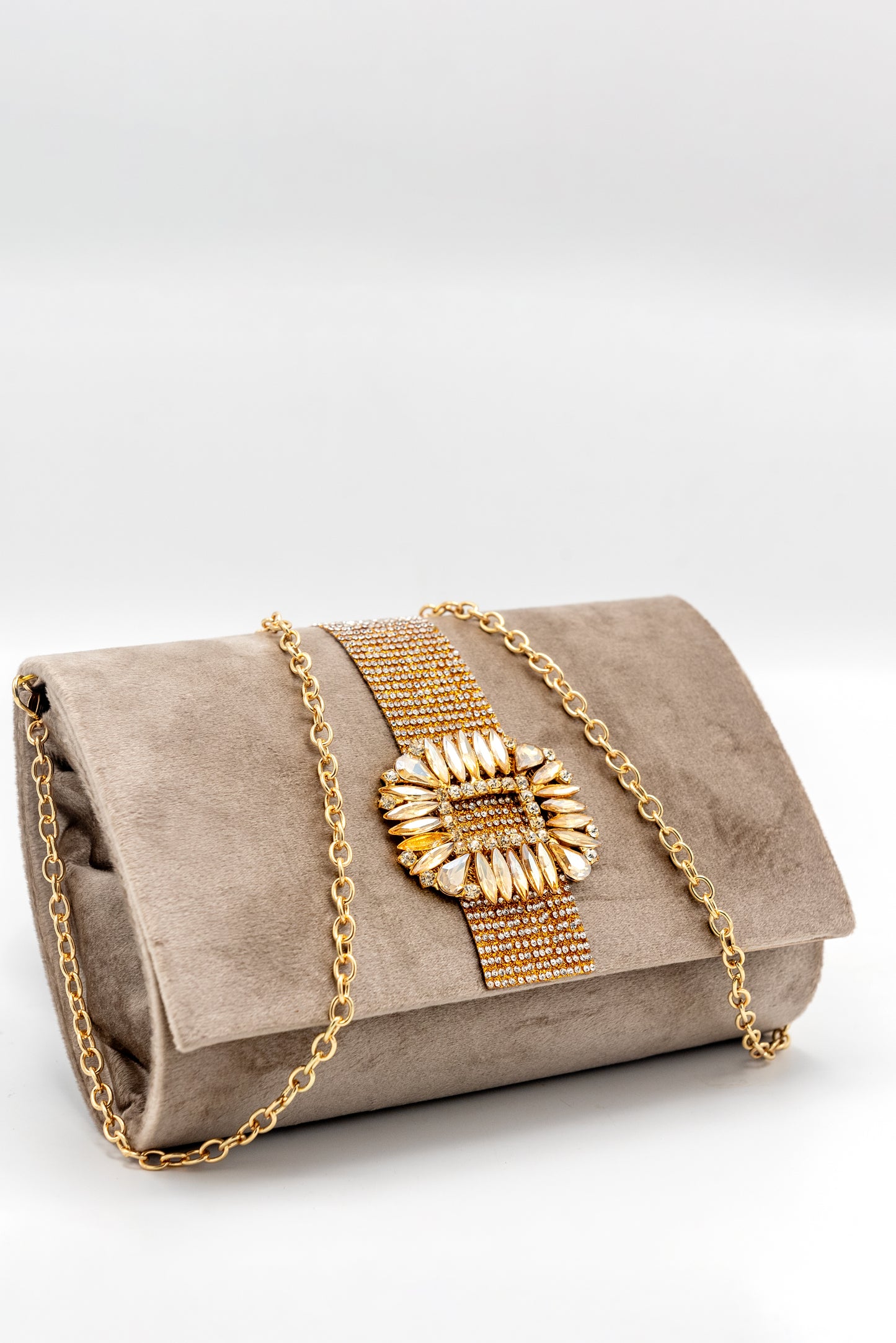 Lustrous Sands Beige Clutch