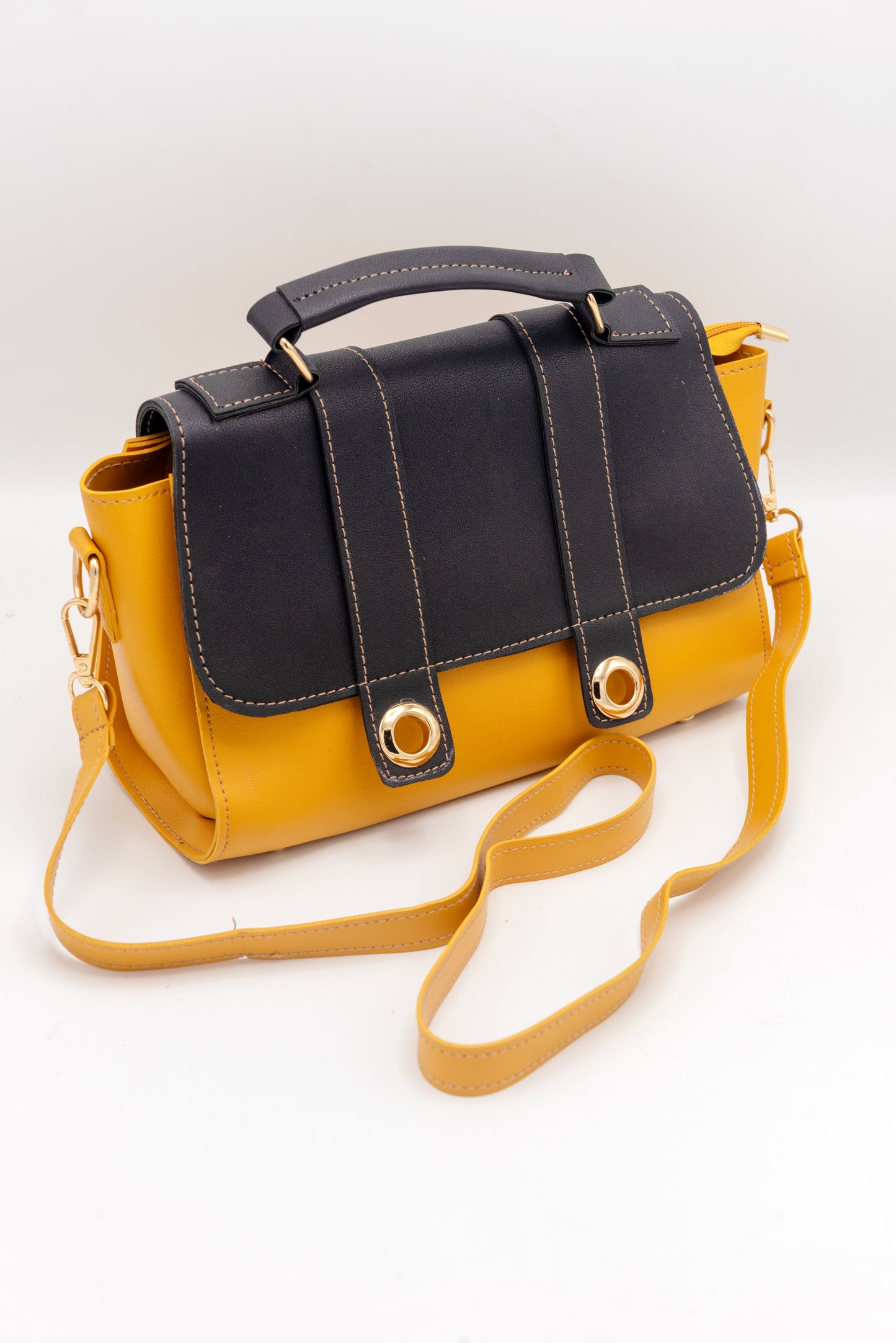 Sunset Glow Yellow & Black Handbag