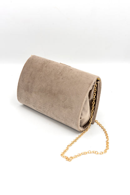 Lustrous Sands Beige Clutch