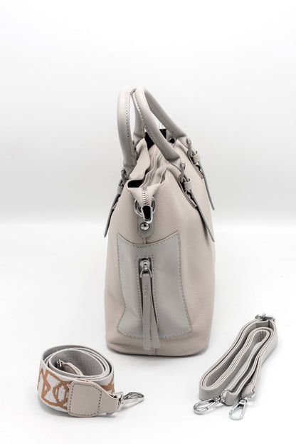 Dusk Elegance Ash White Handbag