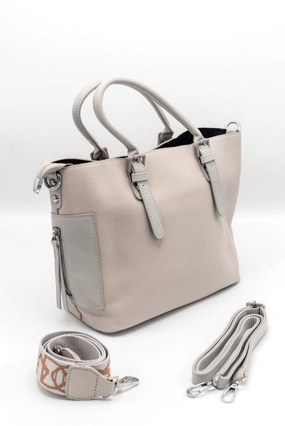 Dusk Elegance Ash White Handbag