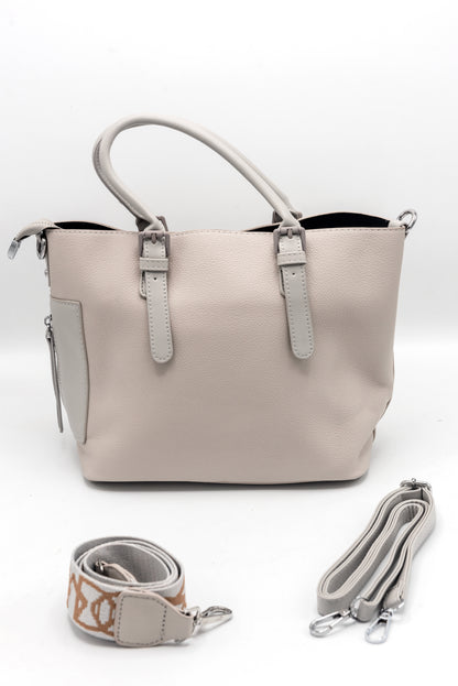 Dusk Elegance Ash White Handbag