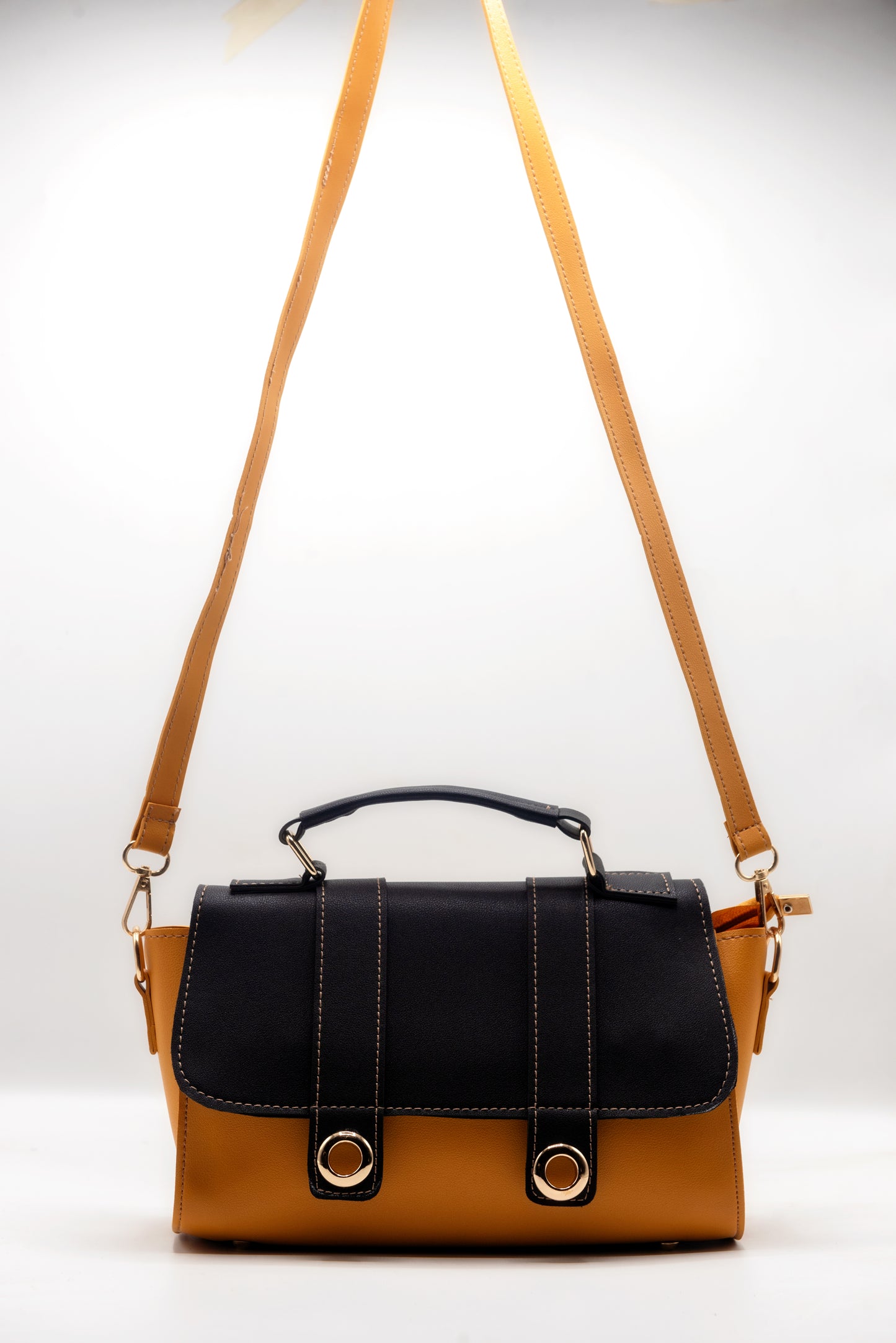 Sunset Glow Yellow & Black Handbag