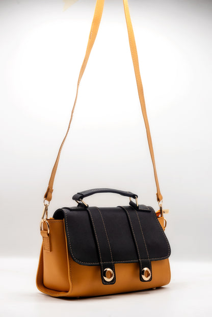 Sunset Glow Yellow & Black Handbag