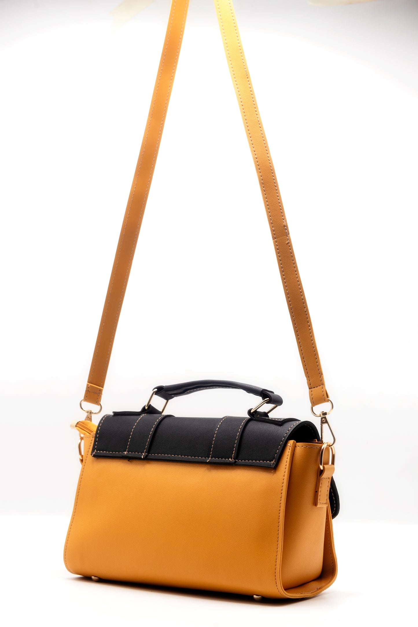 Sunset Glow Yellow & Black Handbag