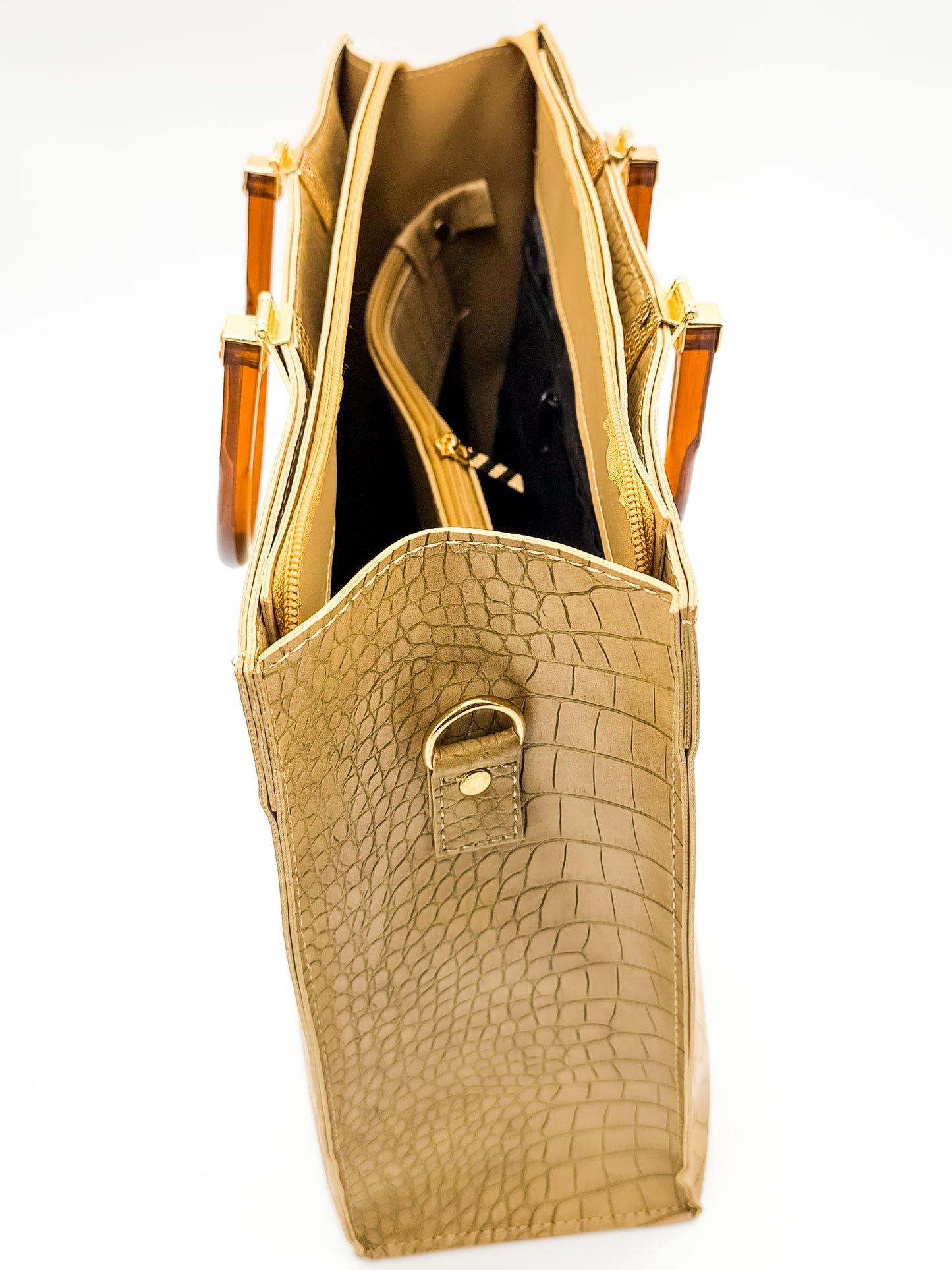 Urban Croc Skin Khaki Tote Bag