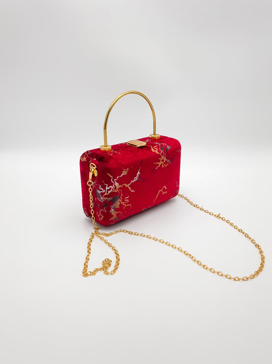 Vintage Ruby Maroon Box Bag