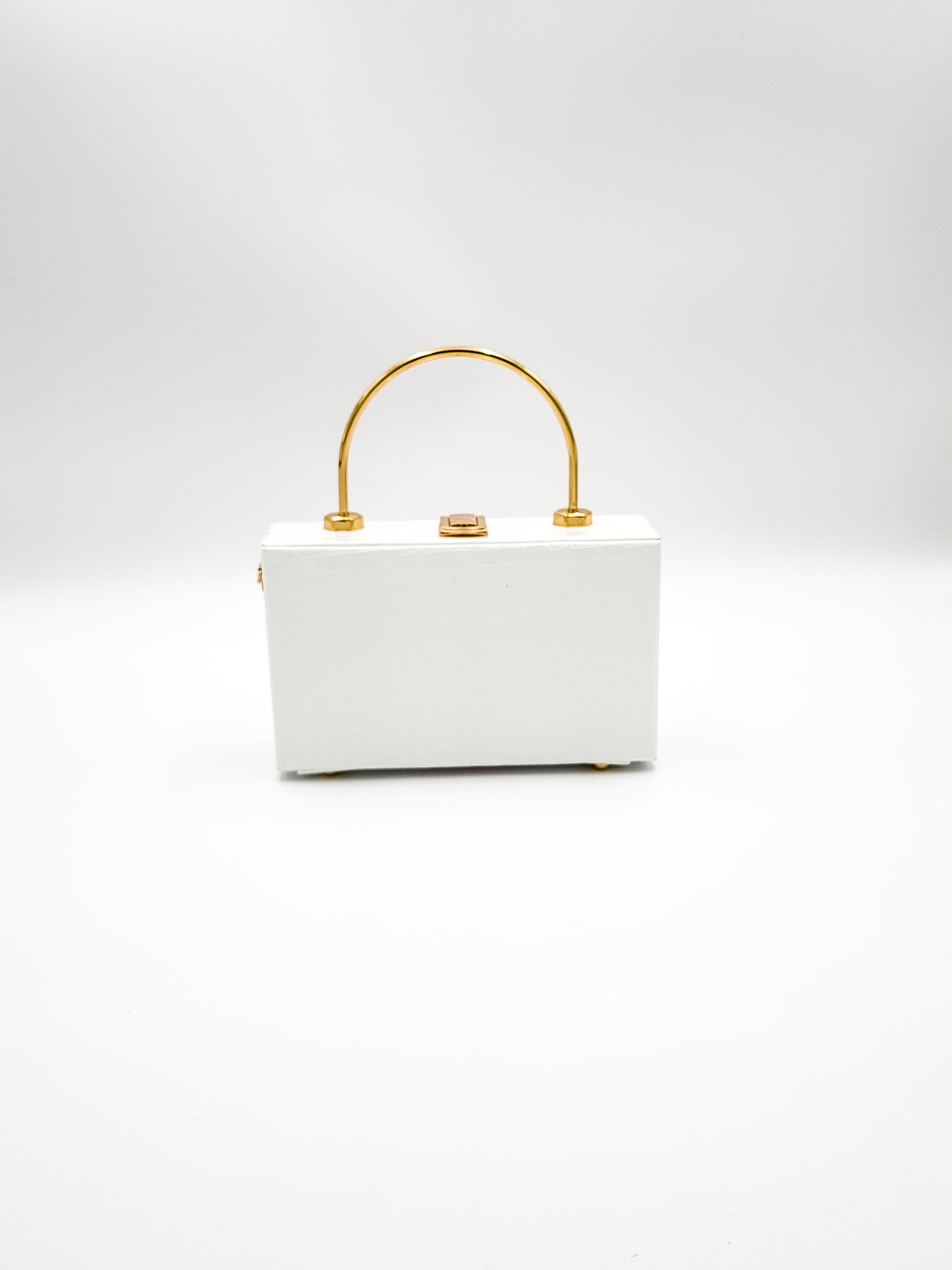 Arctic Croc Skin White Box Bag