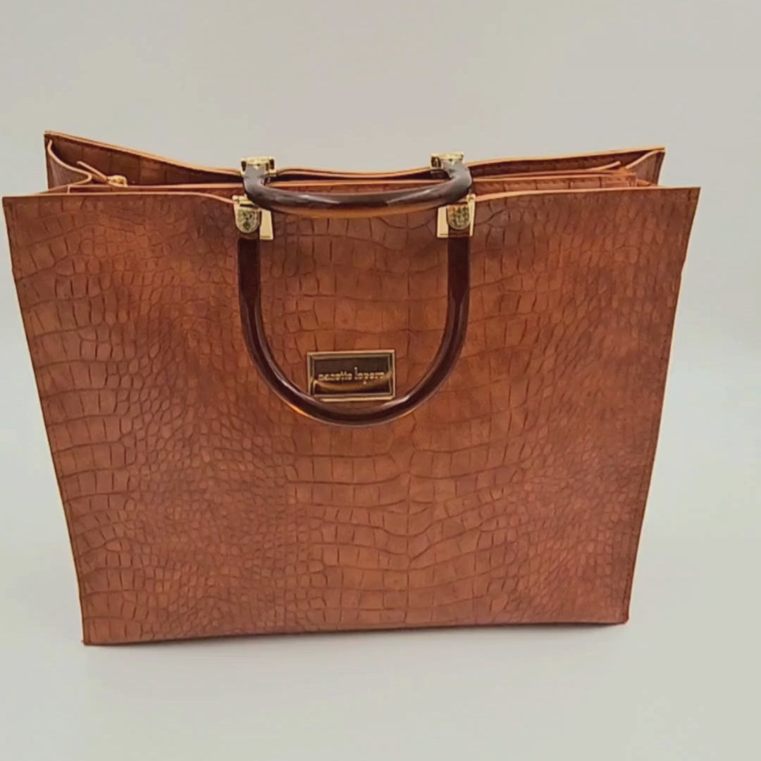 Urban_Croc_Skin_Brown_Tote_Bag