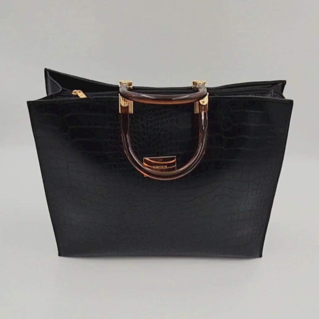 Urban_Croc_Skin_Black_Tote_Bag